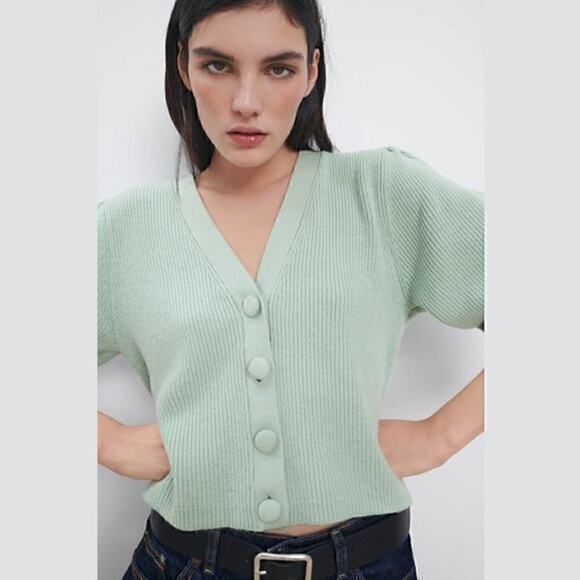 ZARA V-Neck Cardigan NWT - Picture 3 of 10